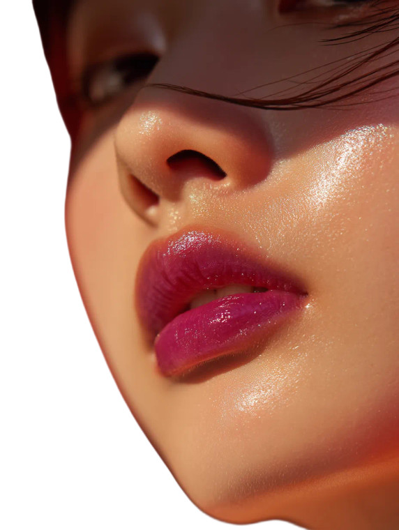 Shiny Purple Lips Vinyl Car Decal Sticker – Waterproof & UV-Resistant 8"