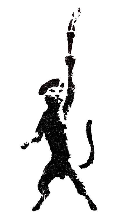 Revolutionary Black Cat Vinyl Car Decal Sticker – Waterproof & UV-Resistant 8"