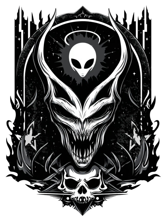 Horror Sticker Design Vinyl Car Decal Sticker – Waterproof & UV-Resistant 8"