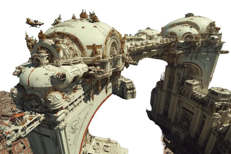 Giant Space Port Vinyl Car Decal Sticker – Waterproof & UV-Resistant 8"