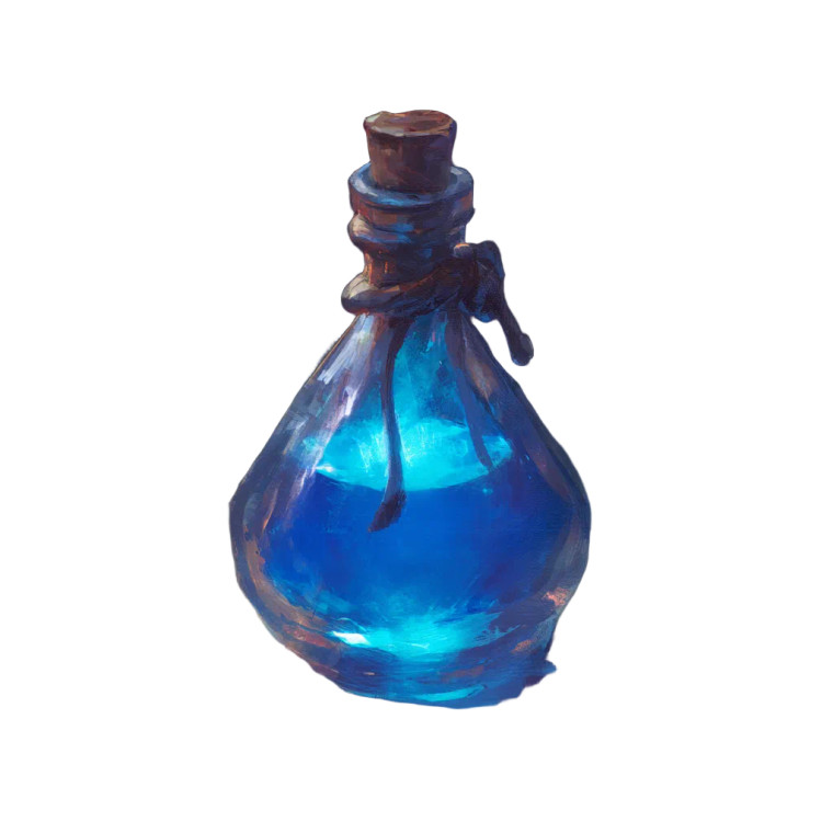 Glowing Blue Potion Vinyl Car Decal Sticker – Waterproof & UV-Resistant 8"