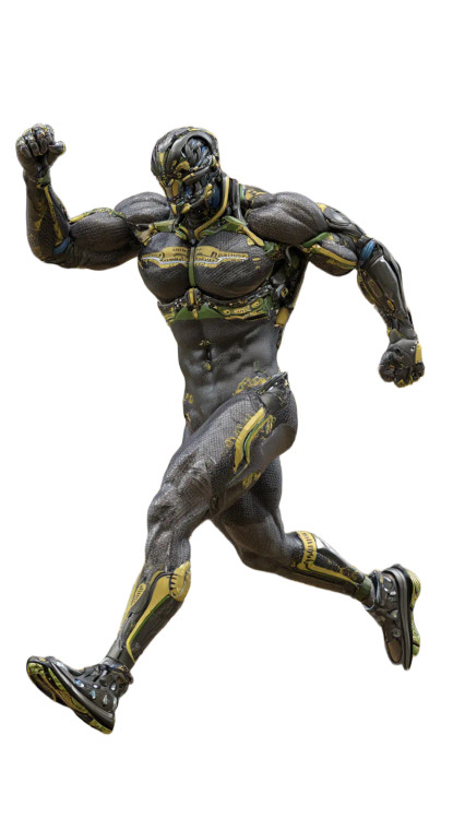 Biomechanical Sports Figure Vinyl Car Decal Sticker – Waterproof & UV-Resistant 8"