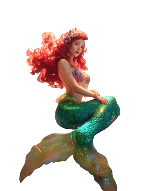 Realistic Ariel Mermaid Vinyl Car Decal Sticker – Waterproof & UV-Resistant 8"