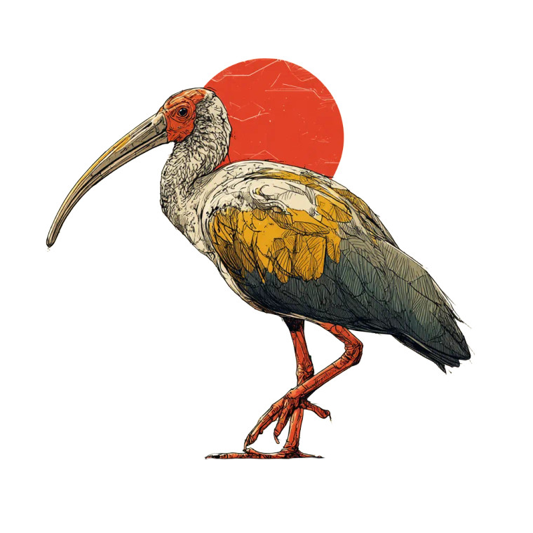 Ibis Illustration Vinyl Car Decal Sticker – Waterproof & UV-Resistant 8" Ibis Illustration Vinyl Car Decal Sticker – Waterproof & UV-Resistant 8"