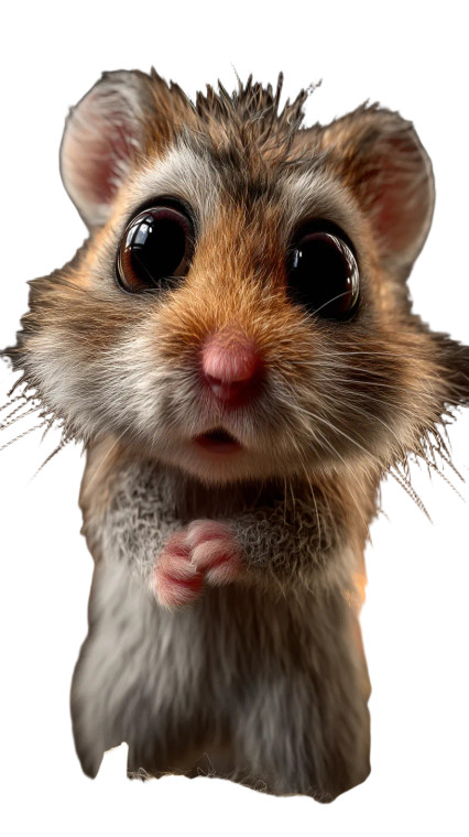 Cute Hamster Close-Up Vinyl Car Decal Sticker – Waterproof & UV-Resistant 8"