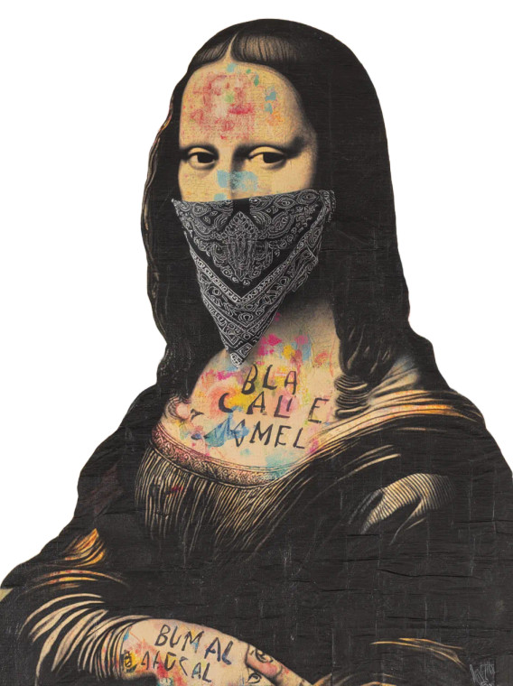 Graffiti Mona Lisa Vinyl Car Decal Sticker – Waterproof & UV-Resistant 8"