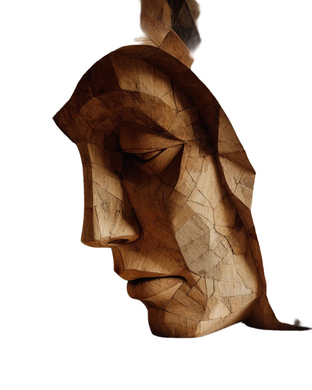 Wooden Marianne Sculpture Vinyl Car Decal Sticker – Waterproof & UV-Resistant 8"
