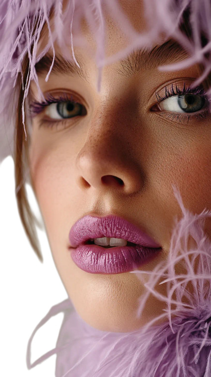 Lavender Beauty Portrait Vinyl Car Decal Sticker – Waterproof & UV-Resistant 8"