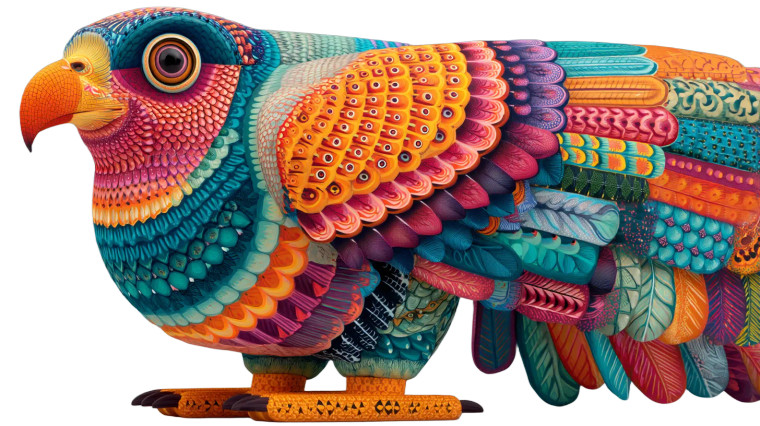 Eagle Alebrije Vinyl Car Decal Sticker – Waterproof & UV-Resistant 8"