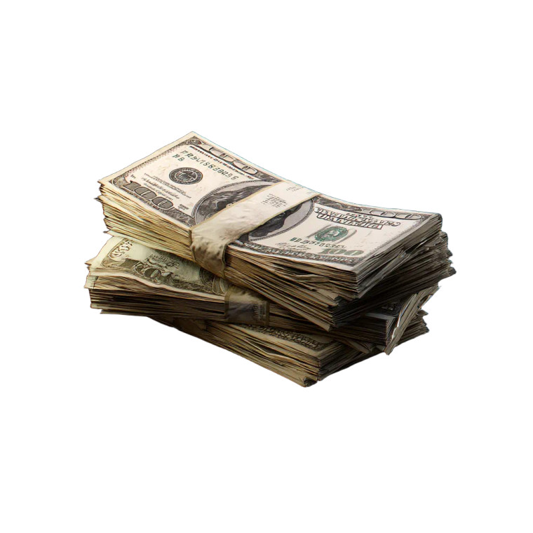 Stack Of Dollars Vinyl Car Decal Sticker – Waterproof & UV-Resistant 8"