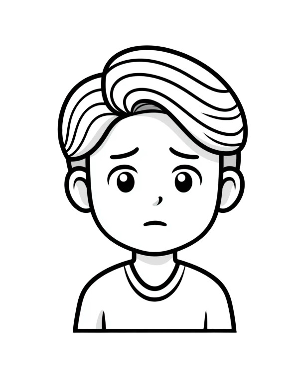 Confused Child Coloring Vinyl Car Decal Sticker – Waterproof & UV-Resistant 8"