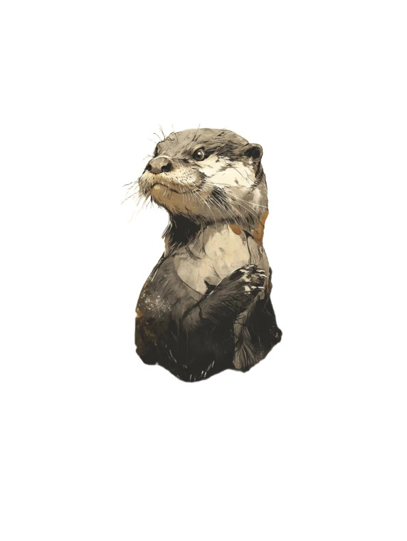 Otter Vinyl Car Decal Sticker – Waterproof & UV-Resistant 8"