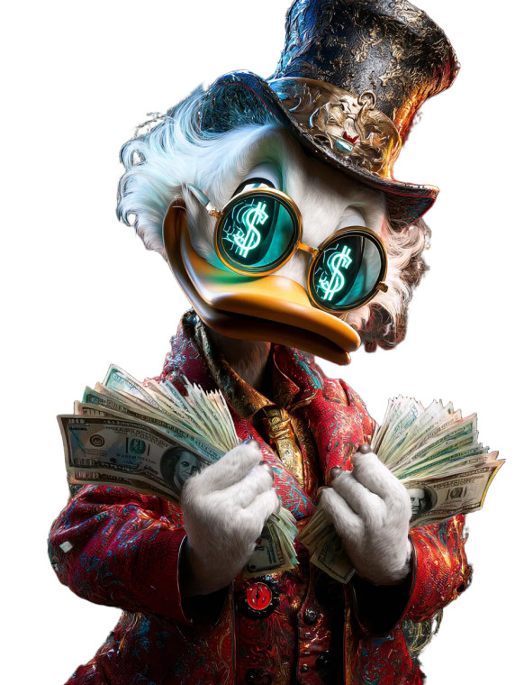Scrooge Mcduck Wealth V11 Vinyl Car Decal Sticker – Waterproof & UV-Resistant 8"