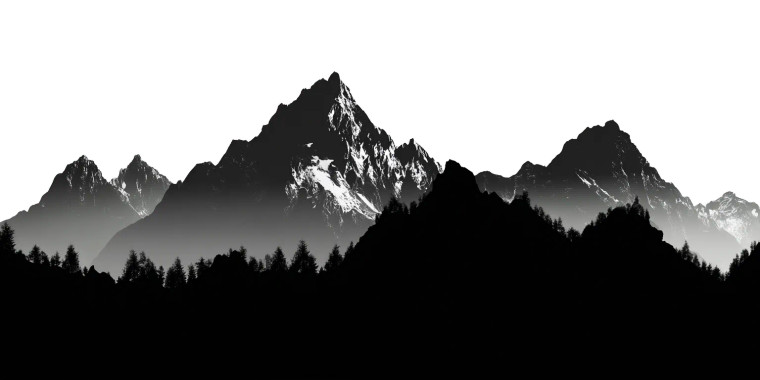 Mountain Silhouette Banner Vinyl Car Decal Sticker – Waterproof & UV-Resistant 8"