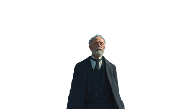 Alfred Nobel With Medal Vinyl Car Decal Sticker – Waterproof & UV-Resistant 8"
