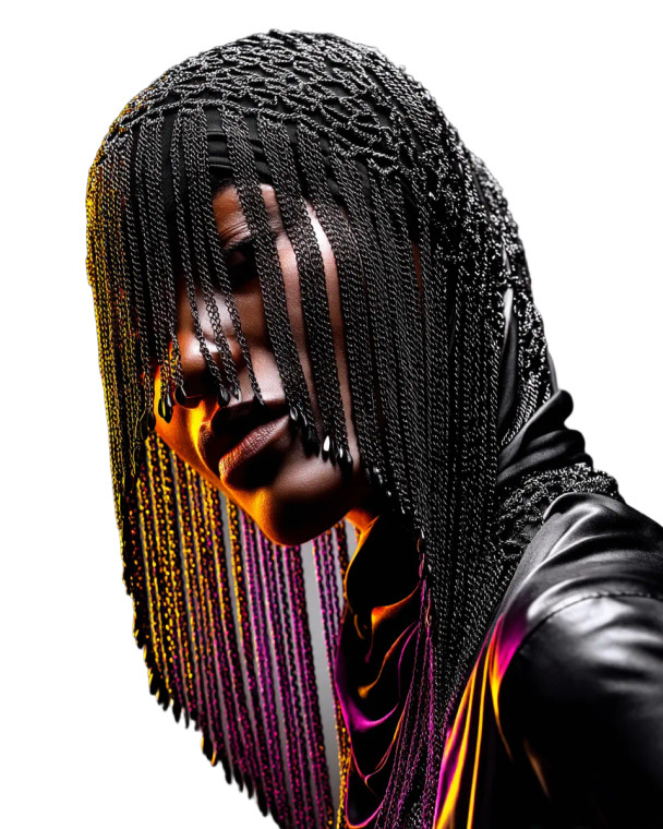 Veiled Supermodel Portrait Vinyl Car Decal Sticker – Waterproof & UV-Resistant 8"