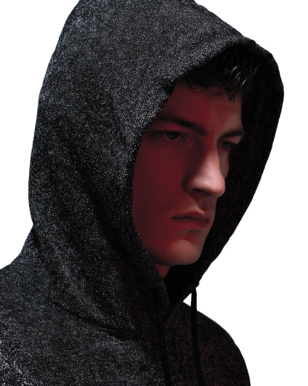 Brooding Supermodel Hoodie Vinyl Car Decal Sticker – Waterproof & UV-Resistant 8"