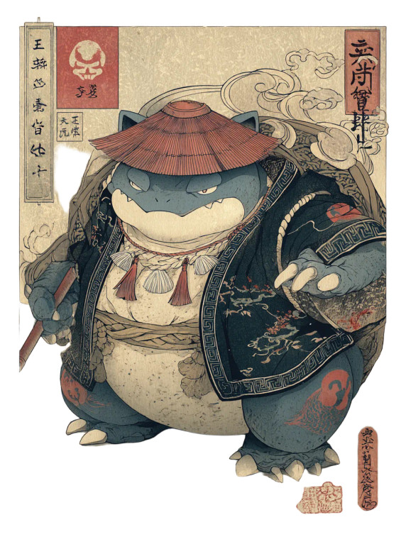 Snorlax Ukiyo-E V2 Vinyl Car Decal Sticker – Waterproof & UV-Resistant 8"