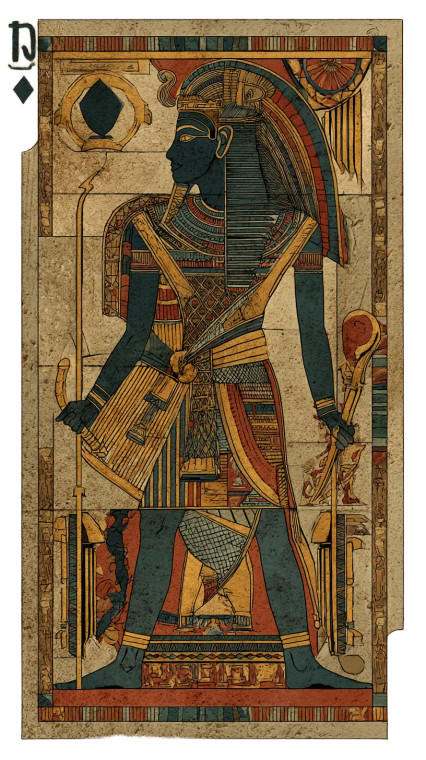 Egyptian Pharaoh Card Vinyl Car Decal Sticker – Waterproof & UV-Resistant 8"