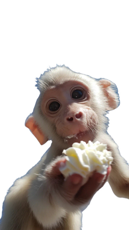 Albino Monkey Selfie Vinyl Car Decal Sticker – Waterproof & UV-Resistant 8"