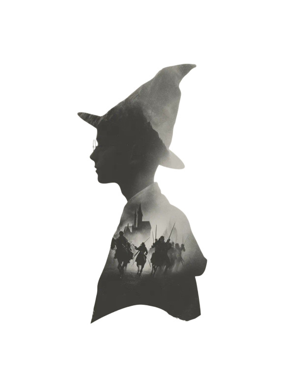 Harry Potter Silhouette Vinyl Car Decal Sticker – Waterproof & UV-Resistant 8"