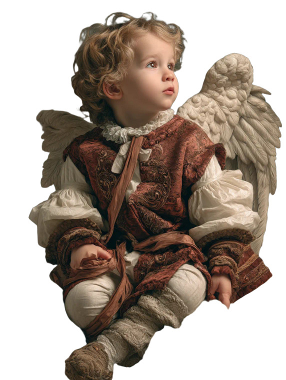 Baby Cupid Renaissance Vinyl Car Decal Sticker – Waterproof & UV-Resistant 8"