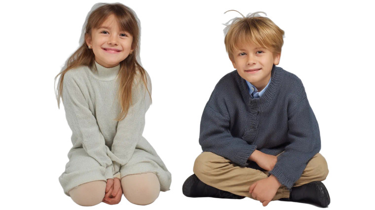 Smiling Mixed Race Kids Vinyl Car Decal Sticker – Waterproof & UV-Resistant 8"