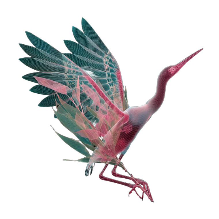 Technological Egret Vinyl Car Decal Sticker – Waterproof & UV-Resistant 8"