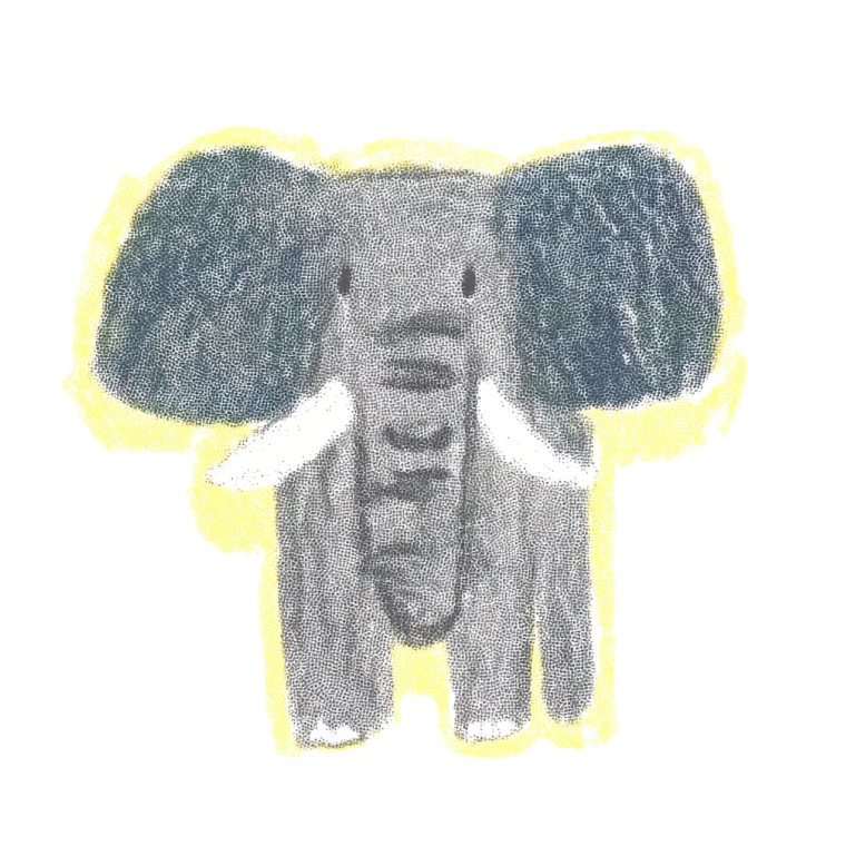 Elephant Icon Vinyl Car Decal Sticker – Waterproof & UV-Resistant 8"