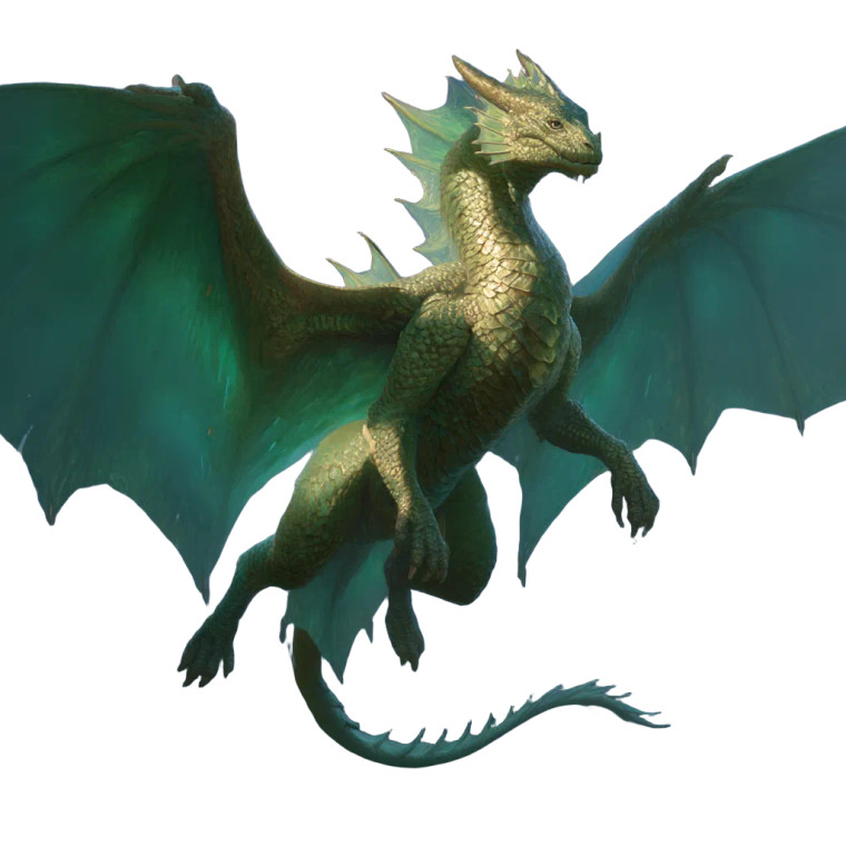 Pearlescent Green Dragon Vinyl Car Decal Sticker – Waterproof & UV-Resistant 8"