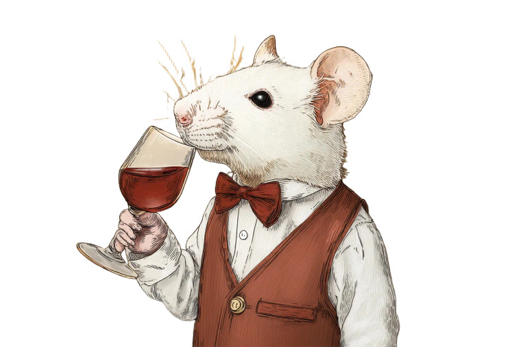 Rat Sommelier Vinyl Car Decal Sticker – Waterproof & UV-Resistant 8"