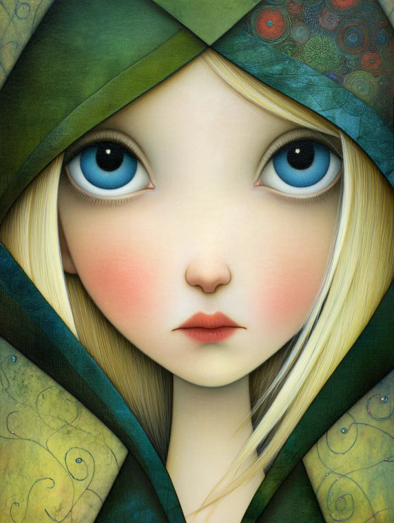 Fantasy Blonde Portrait V3 Vinyl Car Decal Sticker – Waterproof & UV-Resistant 8"