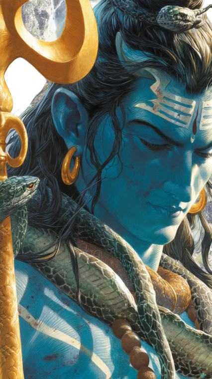 Shiva Portrait Vinyl Car Decal Sticker – Waterproof & UV-Resistant 8"