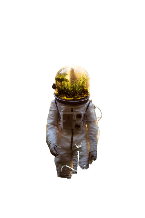 Astronaut With Terrarium Vinyl Car Decal Sticker – Waterproof & UV-Resistant 8"