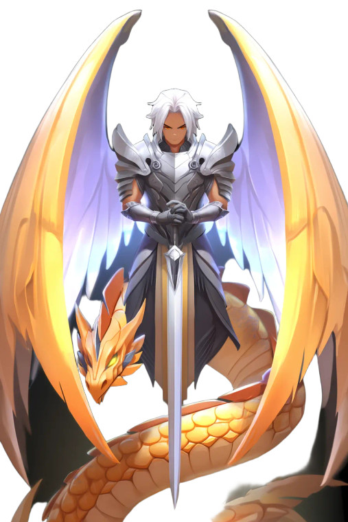 Angel Warrior Dragon Vinyl Car Decal Sticker – Waterproof & UV-Resistant 8"