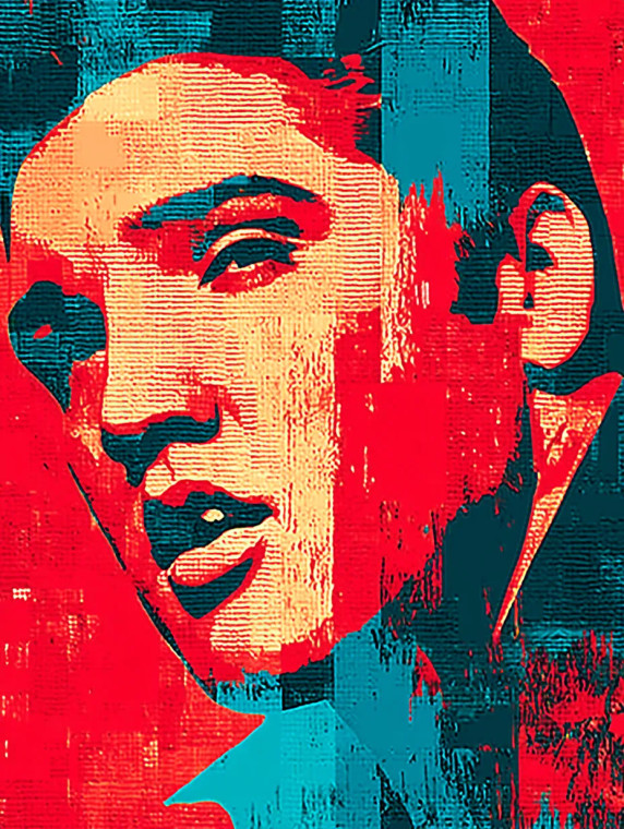 Pop Art Elvis Vinyl Car Decal Sticker – Waterproof & UV-Resistant 8"