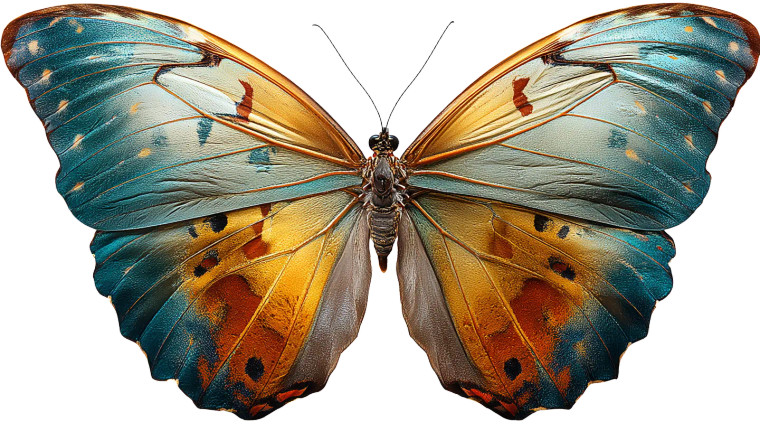 Morpho Butterfly Vinyl Car Decal Sticker – Waterproof & UV-Resistant 8"