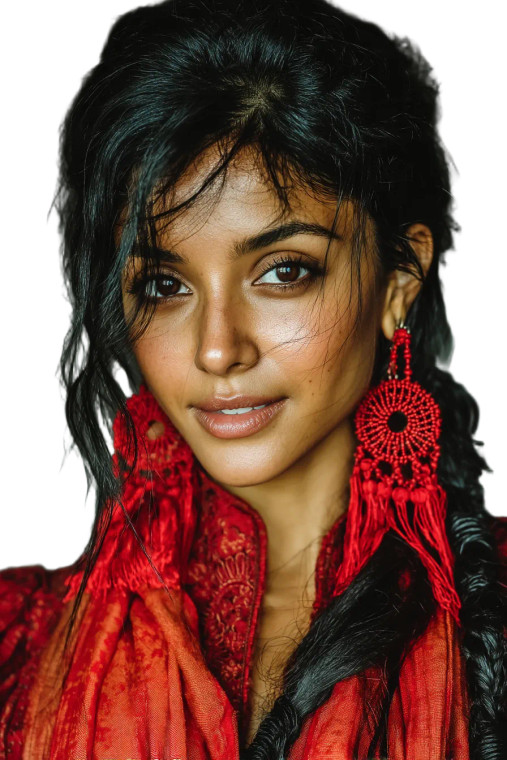 Beautiful Indian Woman Vinyl Car Decal Sticker – Waterproof & UV-Resistant 8"