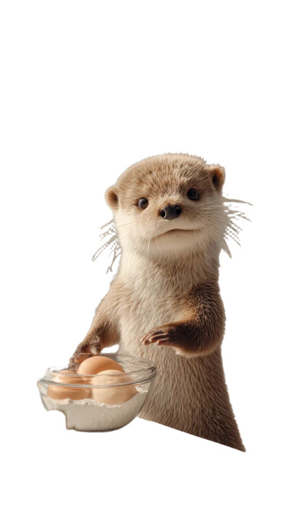 Baking Otter Vinyl Car Decal Sticker – Waterproof & UV-Resistant 8"