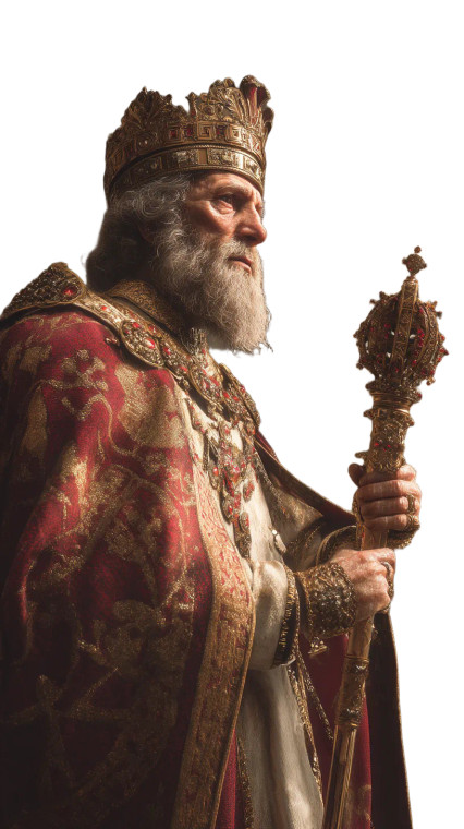 Charlemagne Regal Portrait Vinyl Car Decal Sticker – Waterproof & UV-Resistant 8"