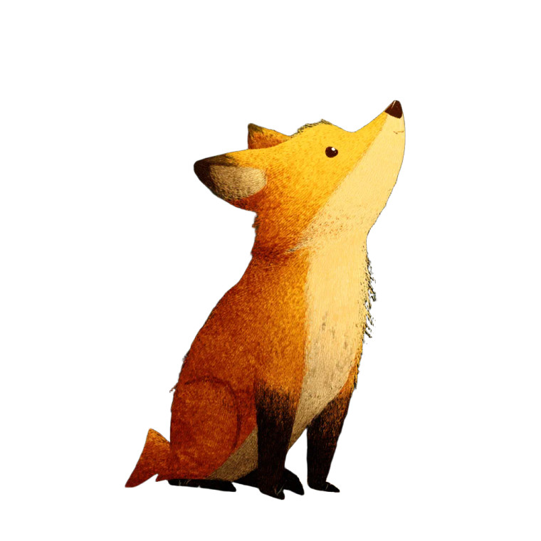 Baby Fox Illustration V2 Vinyl Car Decal Sticker – Waterproof & UV-Resistant 8"