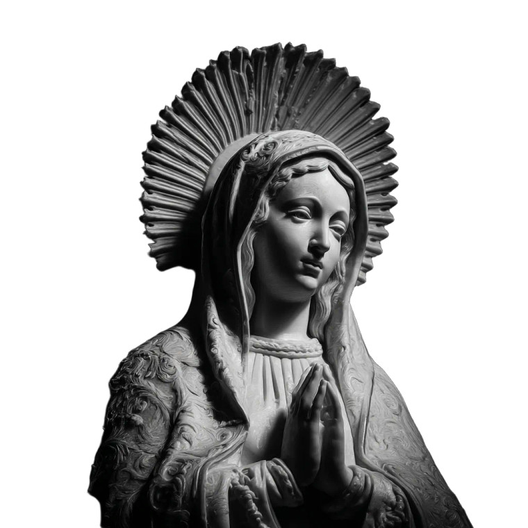 Virgen De Guadalupe Statue Vinyl Car Decal Sticker – Waterproof & UV-Resistant 8"
