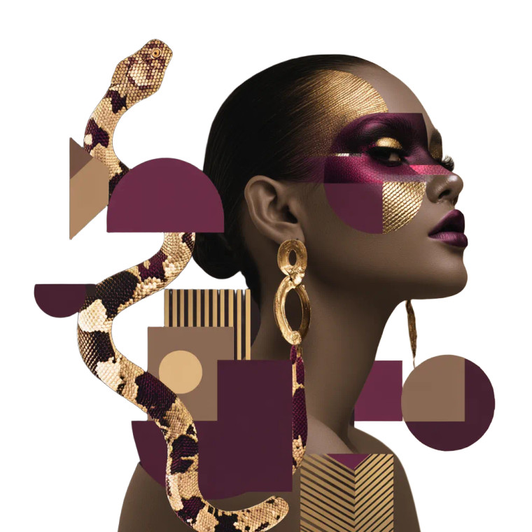 Snake-Haired Goddess Vinyl Car Decal Sticker – Waterproof & UV-Resistant 8"