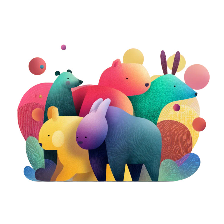 Joyful Geometric Animals Vinyl Car Decal Sticker – Waterproof & UV-Resistant 8"