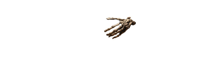 Skeletal Hand Emerges Vinyl Car Decal Sticker – Waterproof & UV-Resistant 8"
