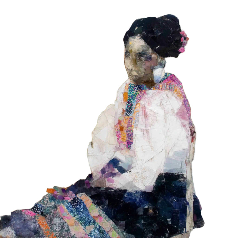 Schiele'S Huipil Portrait Vinyl Car Decal Sticker – Waterproof & UV-Resistant 8"