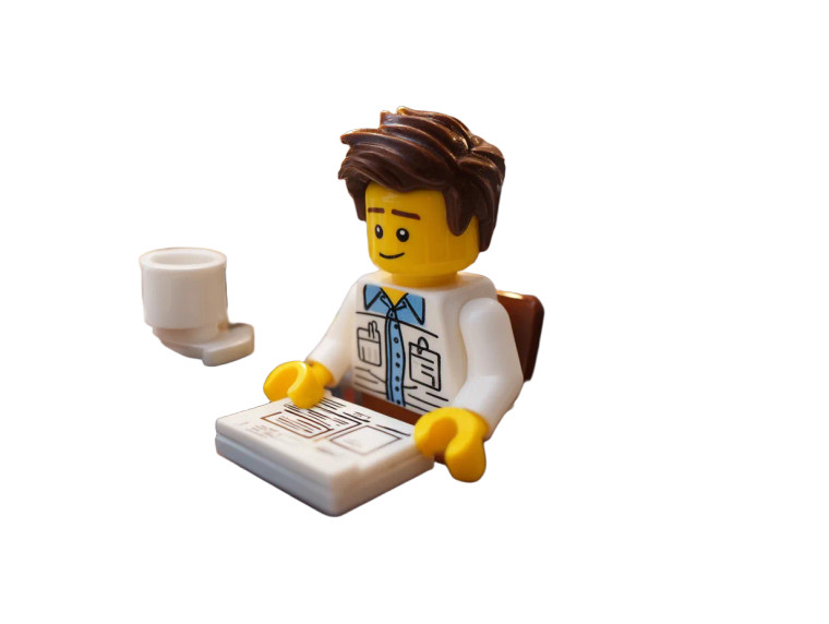 Lego Office Figure V2 Vinyl Car Decal Sticker – Waterproof & UV-Resistant 8"