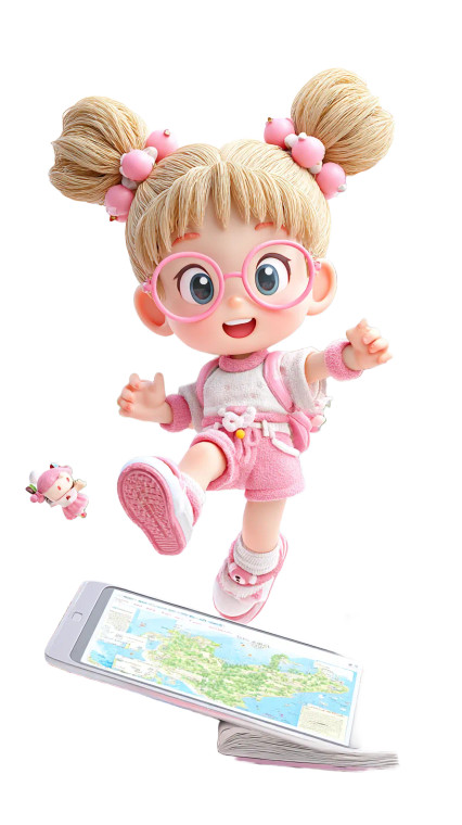 Cartoon Girl Jumping V2 Vinyl Car Decal Sticker – Waterproof & UV-Resistant 8"