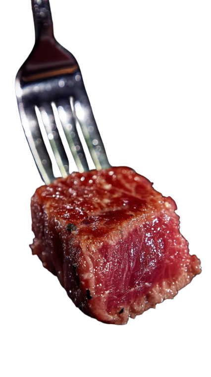 Raw Meat Fork Vinyl Car Decal Sticker – Waterproof & UV-Resistant 8"