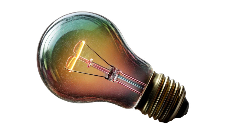 Floating Light Bulb Vinyl Car Decal Sticker – Waterproof & UV-Resistant 8"